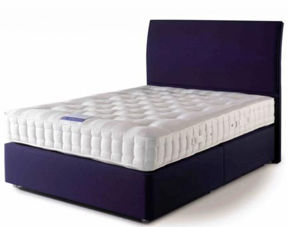 A Hypnos purple bed and mattress