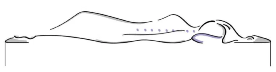 graphic of back sleeping position